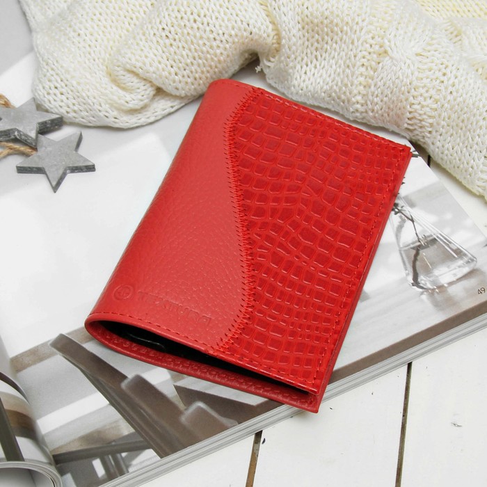 Обложка для паспорта, флотер, грейпфрут