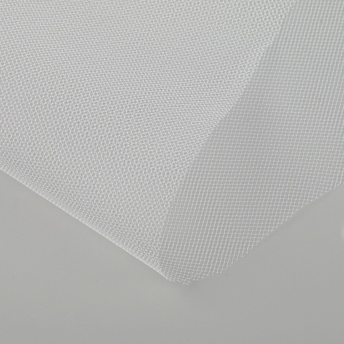 Фатин для свадебного декора, размер 0,5 м*0,5 м  в упаковке, цвет белый