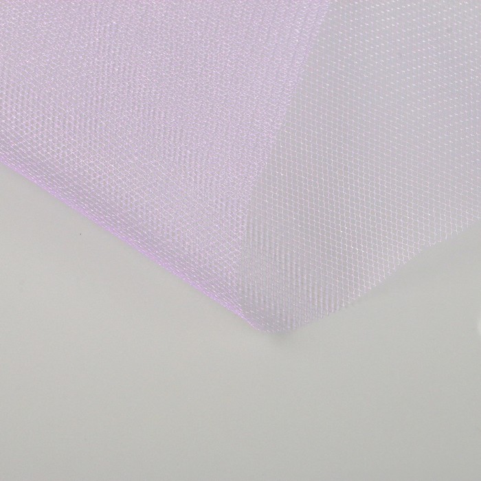 Фатин для свадебного декора, размер 0,5 м*0,5 м  в упаковке, цвет сиреневый