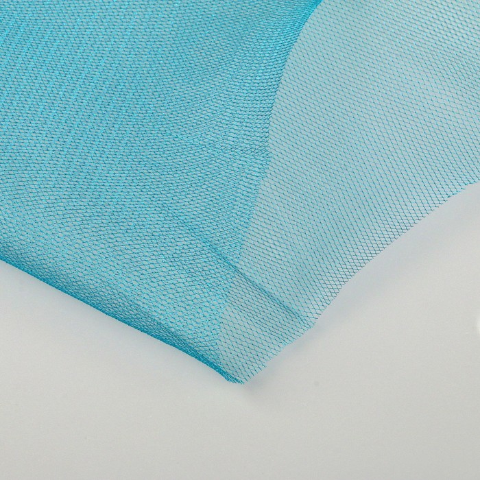 Фатин для свадебного декора, размер 0,5 м*0,5 м  в упаковке, цвет темно-бирюзовый