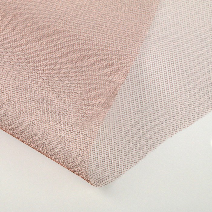 Фатин для свадебного декора, размер 0,5 м*0,5 м  в упаковке, цвет шоколадный