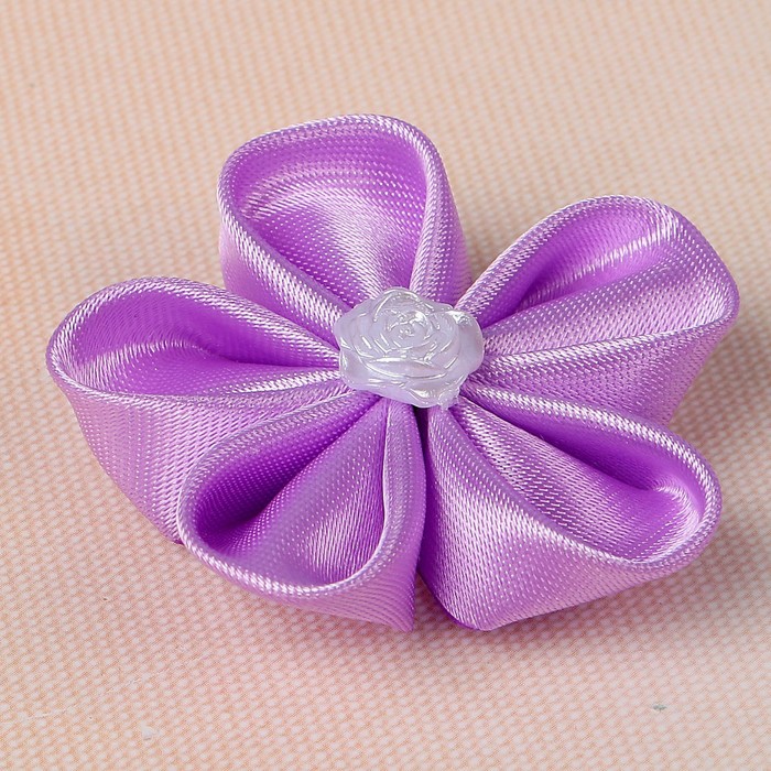 Бант свадебный для декора «Канзаши» D-4-4,5 см 4 шт, цвет сиреневый