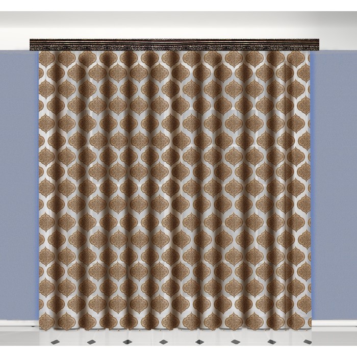 Тюль 03337 "Элеганс", ш 300 х в 270 см, коричневый