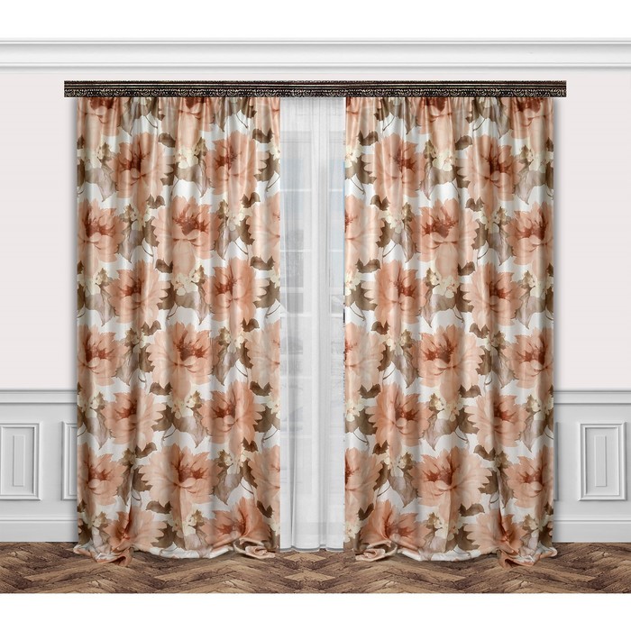 Комплект штор 03341 "Настроение поэта": тюль 350 х 270 см, шторы ш 150 х в 270 см - 2 шт