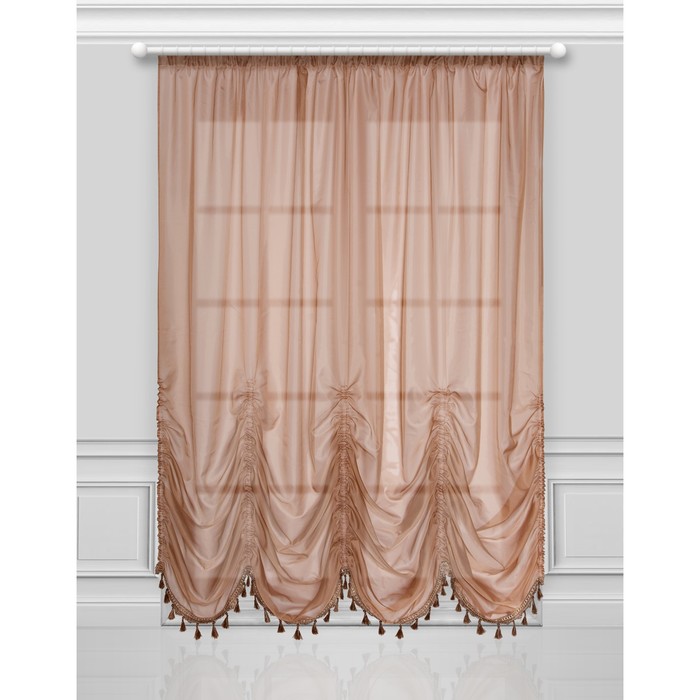 Французская штора 03355 "Пудра", 290 х 300 см, пудровый