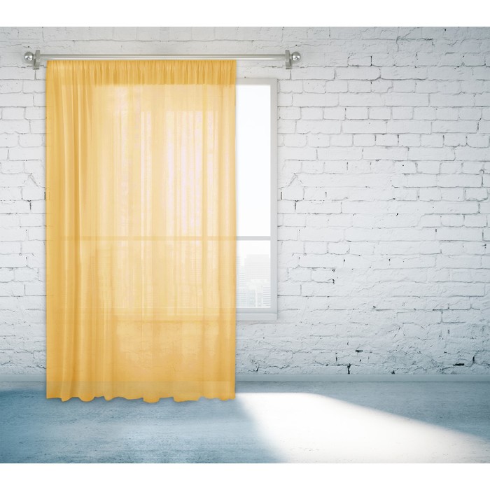 Тюль 55670-11 "Легкость", ш 150 х в 260 см, жёлтый