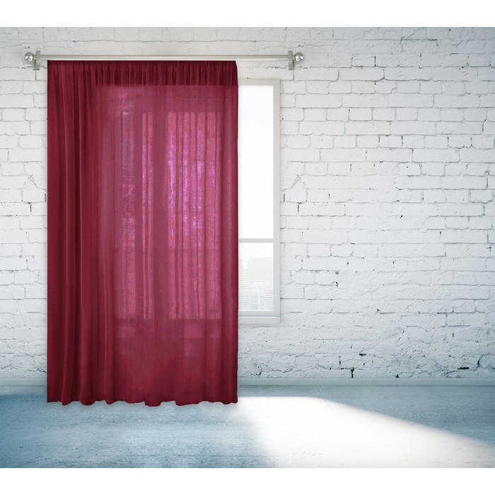 Тюль 55670-13 "Легкость", ш 150 х в 260 см, бордовый