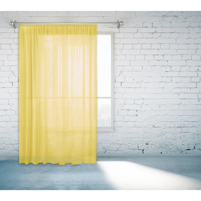 Тюль 55670-15 "Легкость", ш 150 х в 260 см, светло-жёлтый