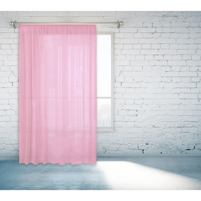 Тюль 55670-5 "Легкость", ш 150 х в 260 см, розовый