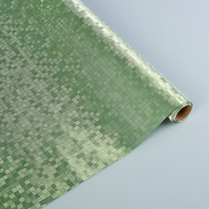 Пленка для цветов и подарков "Зеленое плетение" 0.5 х 5 м