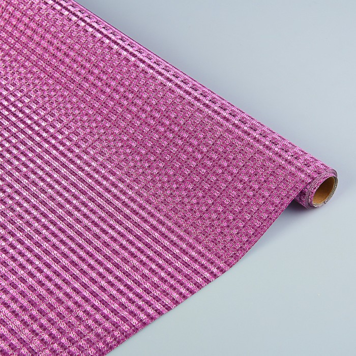 Пленка для цветов и подарков "Горошек" ярко-розовый 0.5 х 5 м