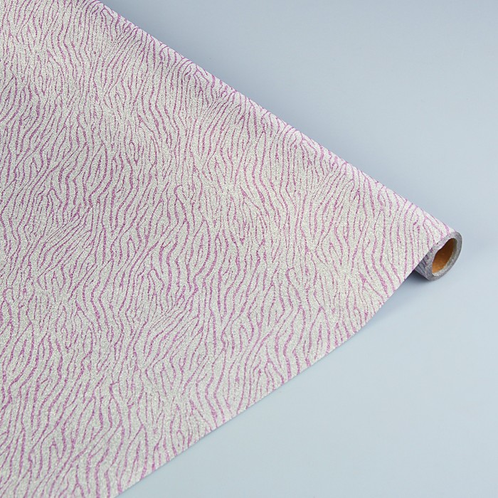 Пленка для цветов и подарков "Розовые полоски" 0.5 х 5 м