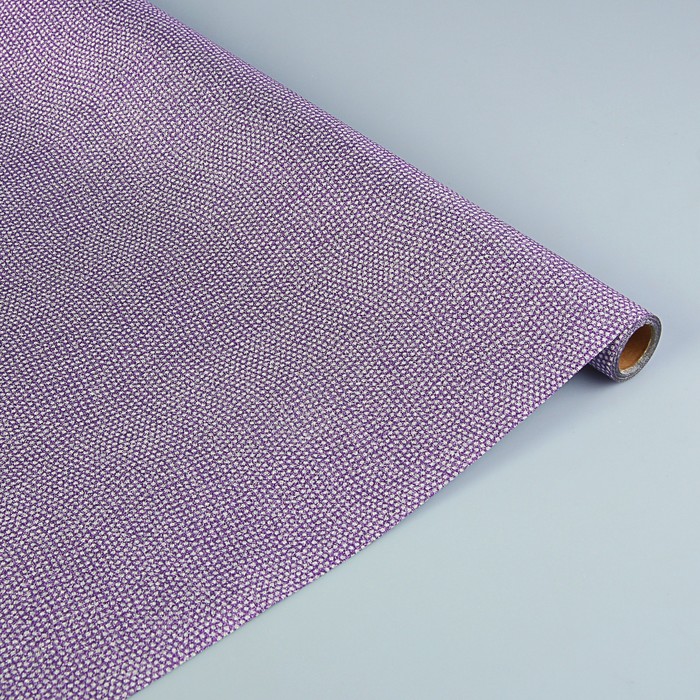 Пленка для цветов и подарков "Горох на сиреневом" 0.5 х 5 м