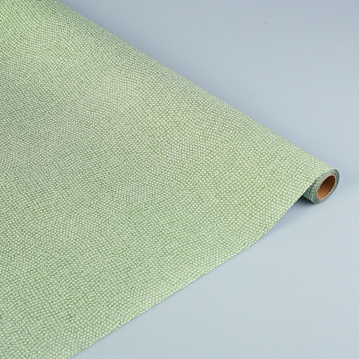 Пленка для цветов и подарков "Горох на зеленом" 0.5 х 5 м