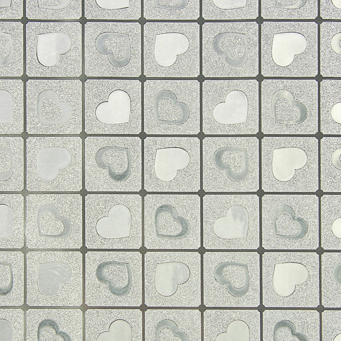 Пленка для цветов и подарков "Серебряные сердца" 0.5 х 5 м