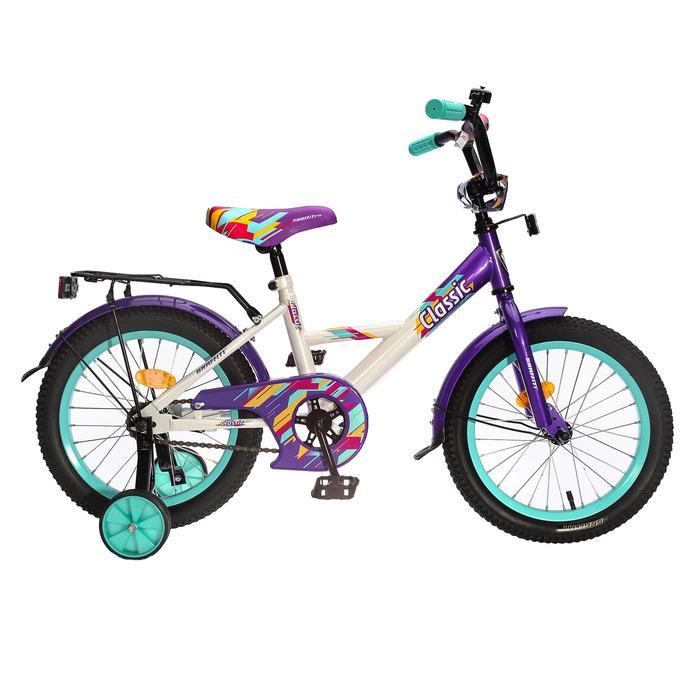 Велосипед 16" Graffiti Classic RUS, цвет белый/темно-фиолетовый
