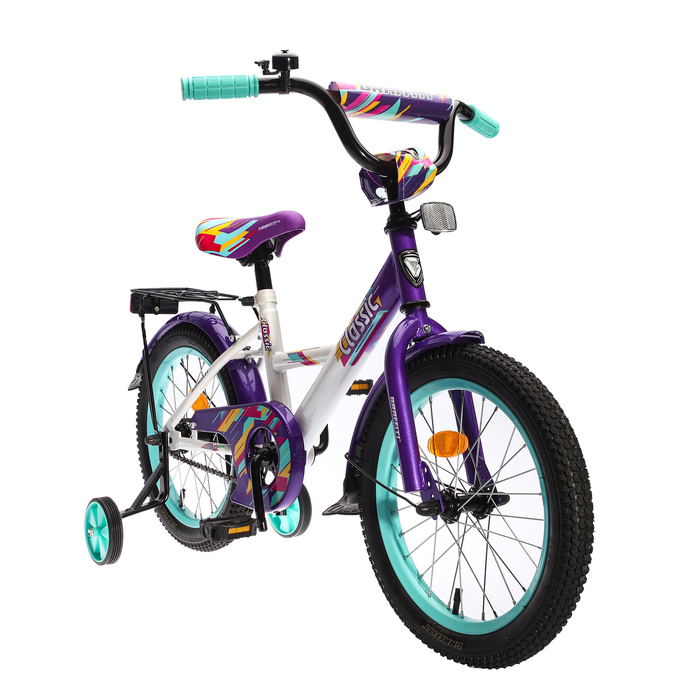 Велосипед 16" Graffiti Classic RUS, цвет белый/темно-фиолетовый