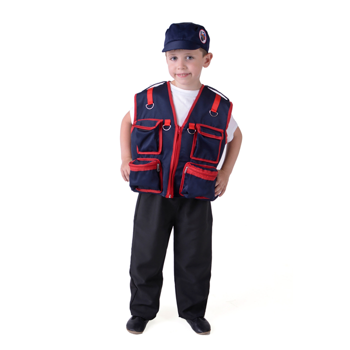 Карнавальный костюм "Фотограф", жилет, кепка, рост 128 см