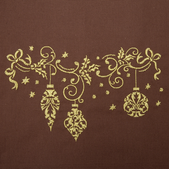 Набор салфеток "Этель" Гирлянда, 40х40 цвет шоколад, 2 шт, с ВМГО хл, 200 гр/м²