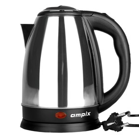 Чайник электрический Ampix AMP-1335, металл, 1.8 л, 1500 Вт, серебристый