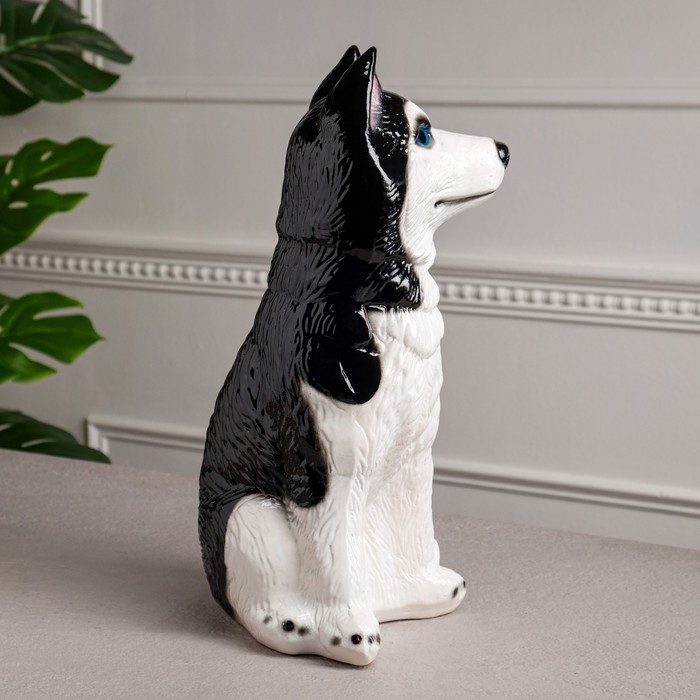 Копилка "Собака "Хаски" №2 большая, глянец