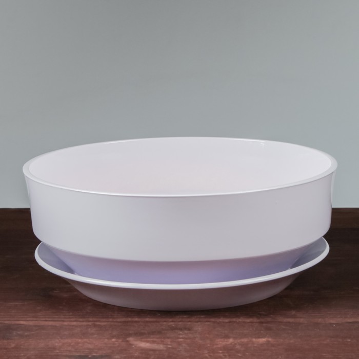 Горшок "Плошка" 6л глянец лавандовый