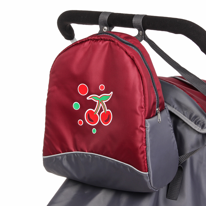 Санки-коляска "Радуга", цвет бордовый