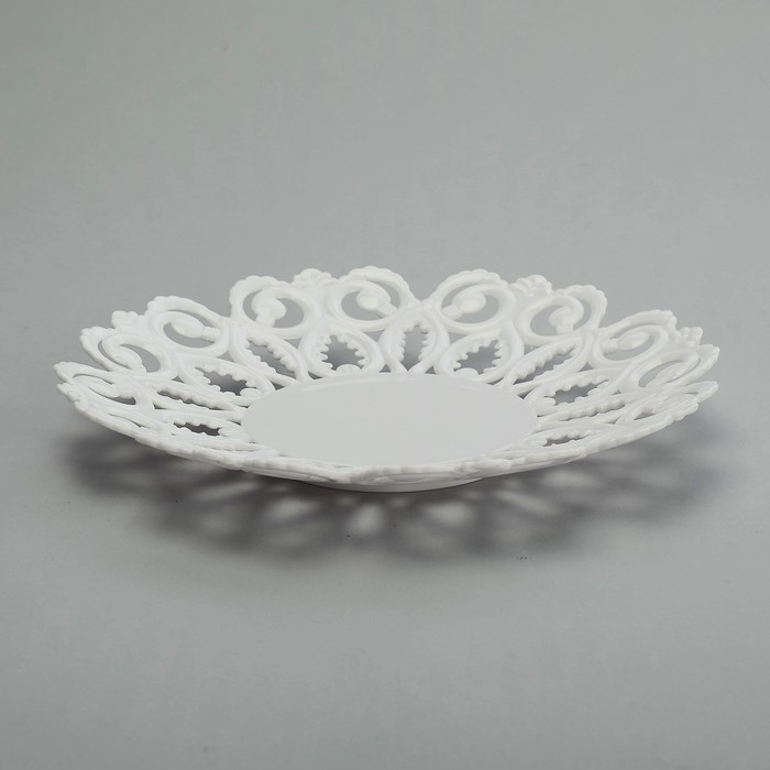 Блюдо малое "Мелодия", цвет белый