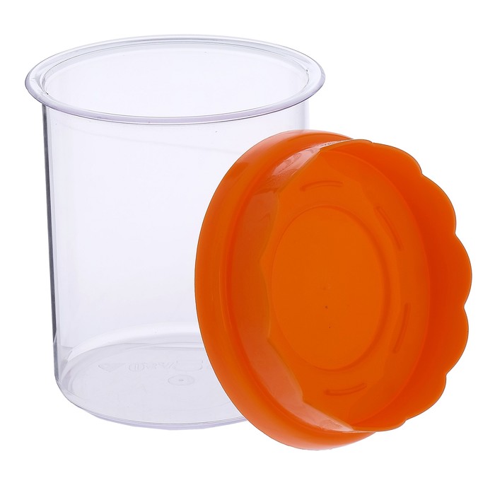 Ёмкость 500 мл универсальная "Джаз", цвет оранжевый