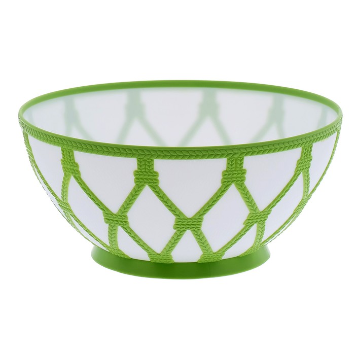 Салатник 1,7 л "Арабеска", цвет белый/светло-зеленый