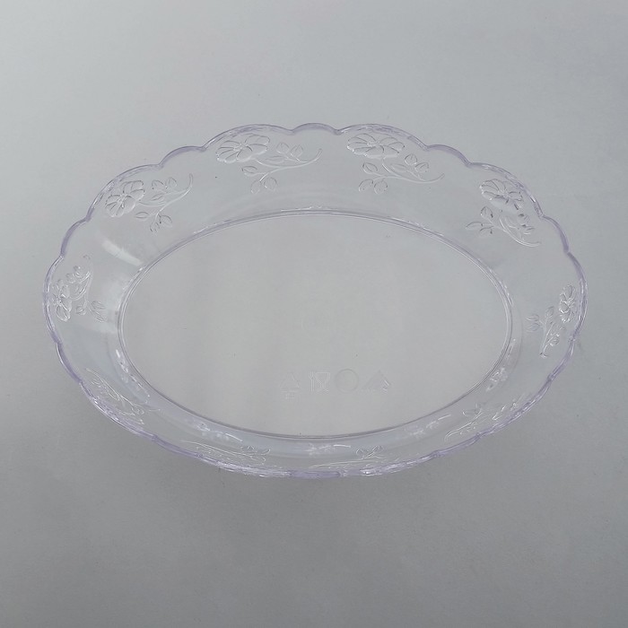 Салатник 1,3 л "Наслаждение" на ножке, цвет прозрачный