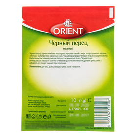 

Черный перец, молотый Orient, 10 г