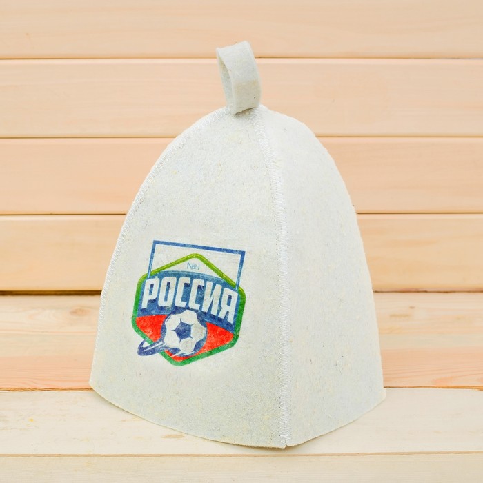 Набор "Главным болельщикам!": две шапки для бани с принтом