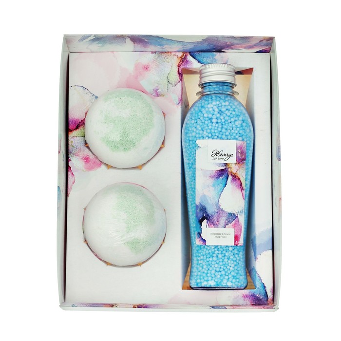Подарочный набор "С 8 Марта!": жемчужины, 2 бурлящих шара