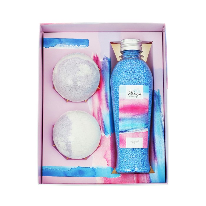 Подарочный набор "Счастье тебе к лицу": жемчужины, 2 бурлящих шара