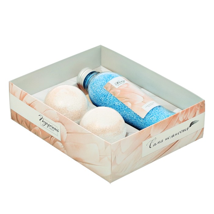 Подарочный набор "Сама нежность": жемчужины, 2 бурлящих шара