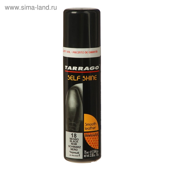 цена Крем-блеск для обуви Tarrago Self Shine 018, цвет чёрный, 75 мл