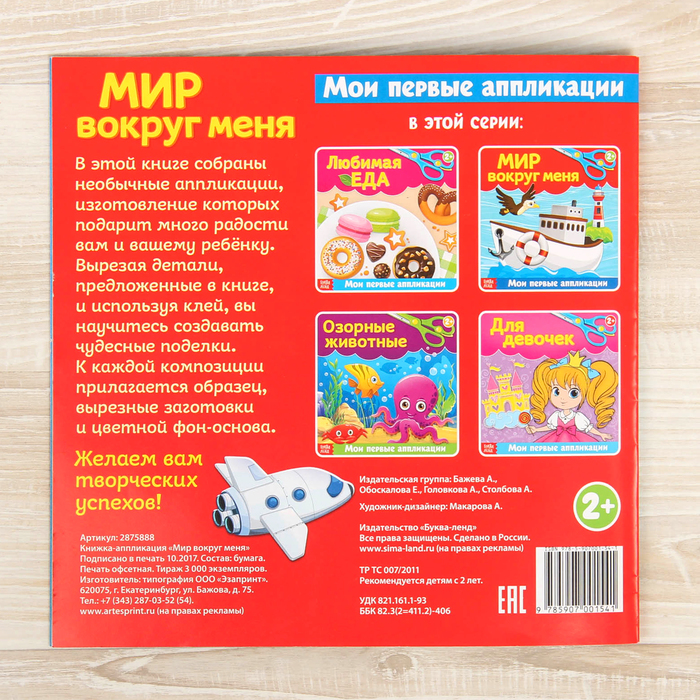 Книжка- аппликация "Мир вокруг меня" 20 стр.
