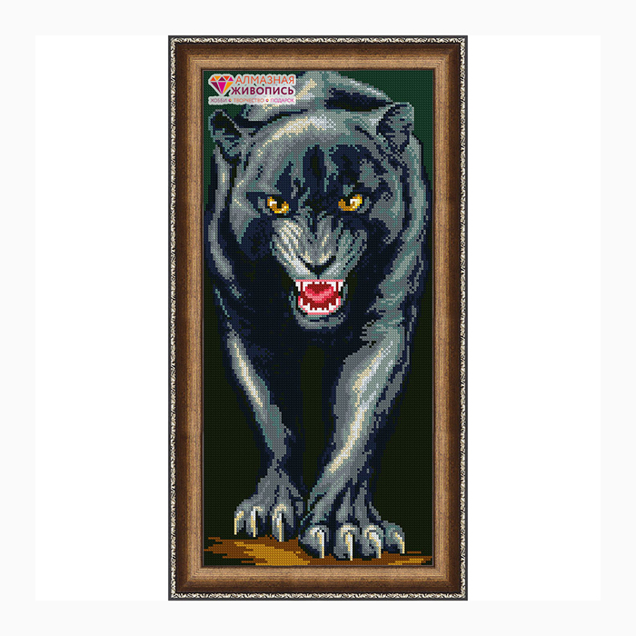 Картина стразами "Пантера"