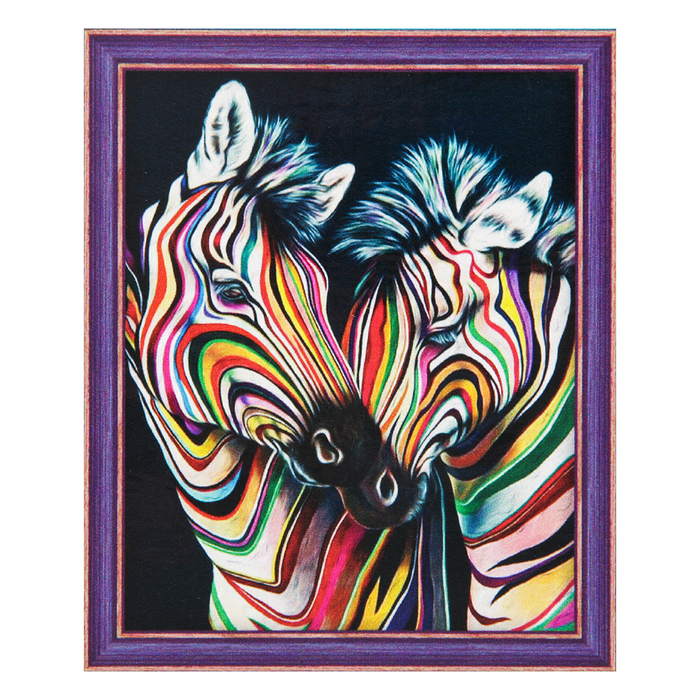 Картина стразами "Цветные зебры"