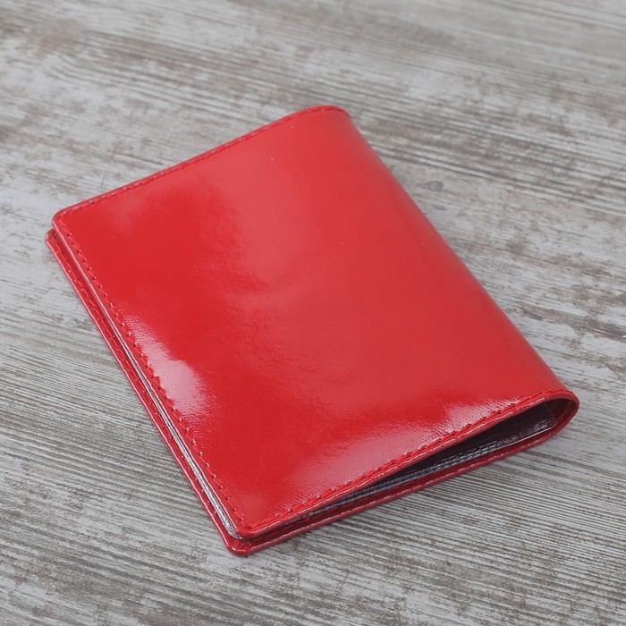 Обложка для автодокументов "Перо", шик, цвет алый