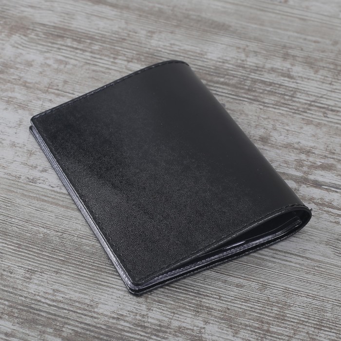 Обложка для автодокументов "Русские узоры", шик, цвет чёрный