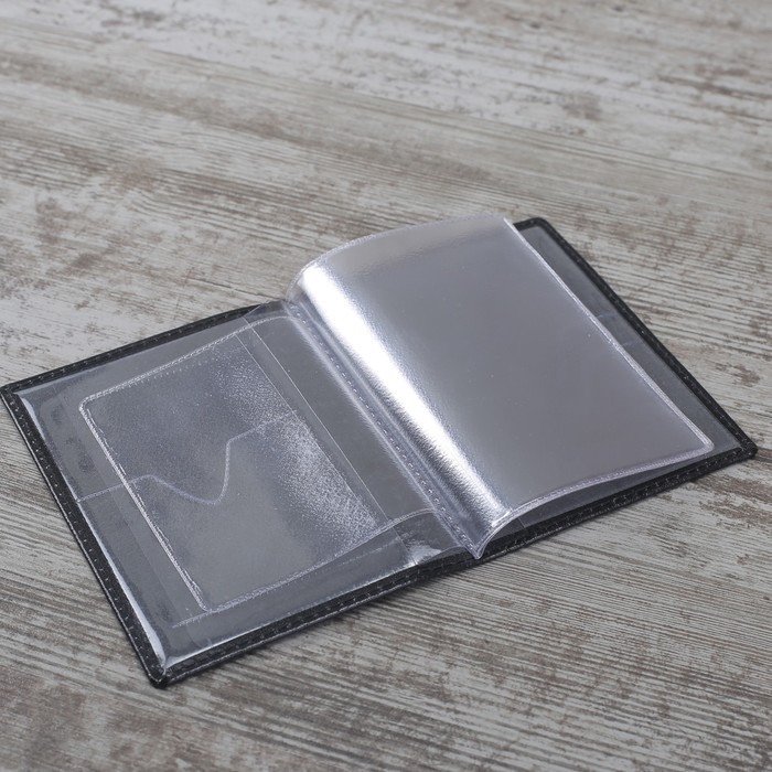 Обложка для автодокументов "Лев", шик, цвет чёрный