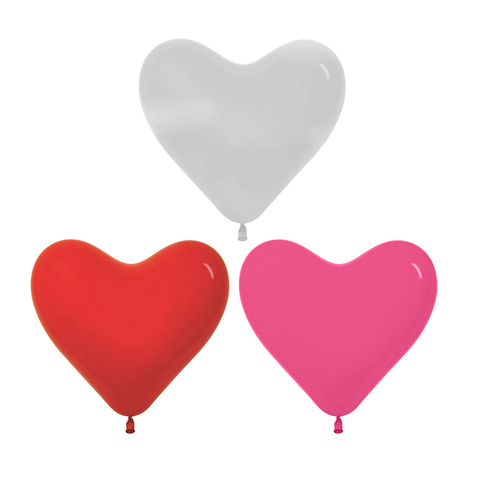 Шар латексный 12" "Сердце", пастель, набор 50 шт., цвета МИКС