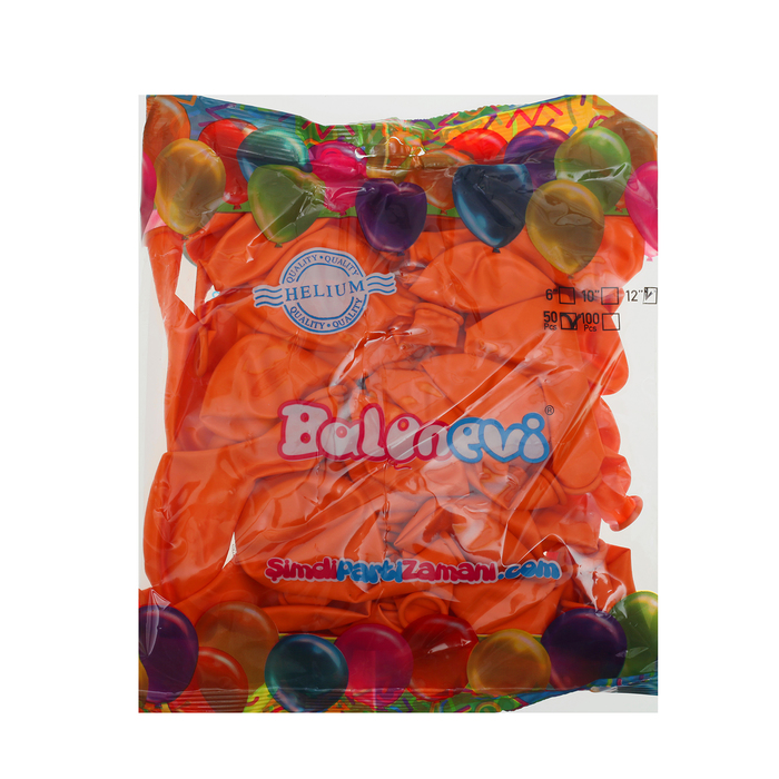 Шары латексные 12", металл, набор 50 шт., 3,3 г, цвет оранжевый