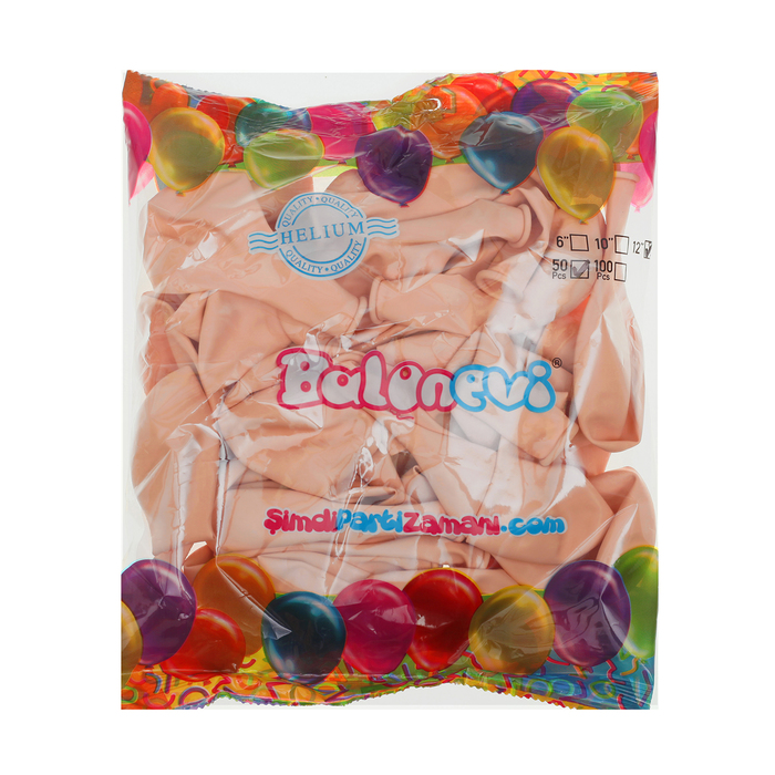 Шар латексный 12", пастель, набор 50 шт., 3,3 г, цвет персиковый