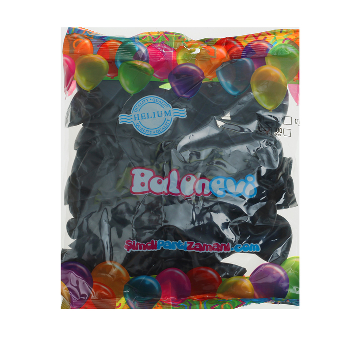 Шар латексный 12", пастель, набор 50 шт., 3,3 г, цвет чёрный