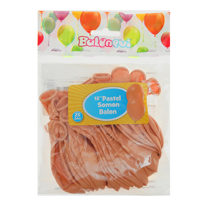 Шар латексный 12", пастель, набор 25 шт., 3,3 г, цвет персиковый