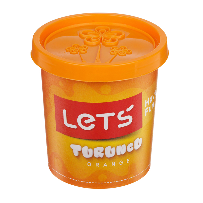 Тесто для лепки 150 гр, крышка-форма, цвет оранжевый