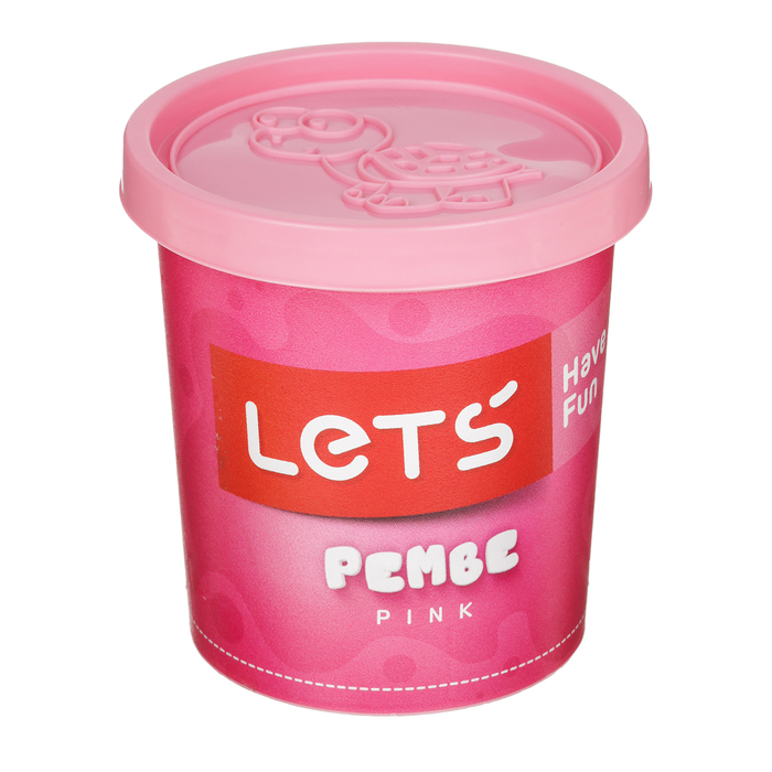 Тесто для лепки 150 гр, крышка-форма, цвет розовый